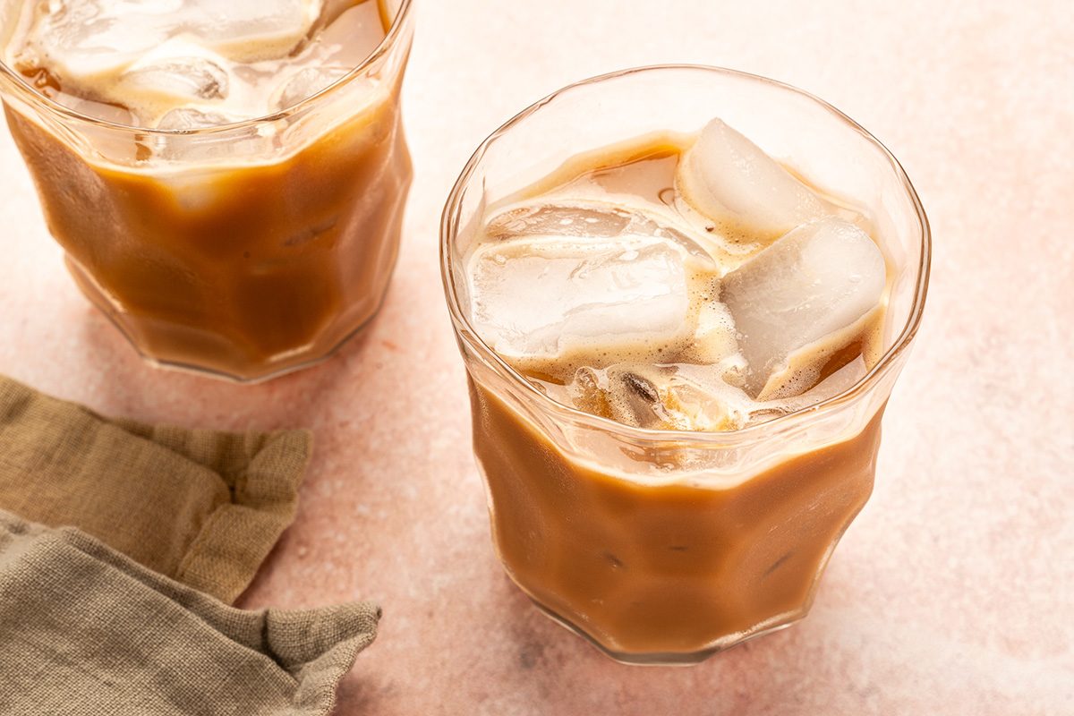 Ina Garten's Vanilla Coffee Shakerato in two glasses
