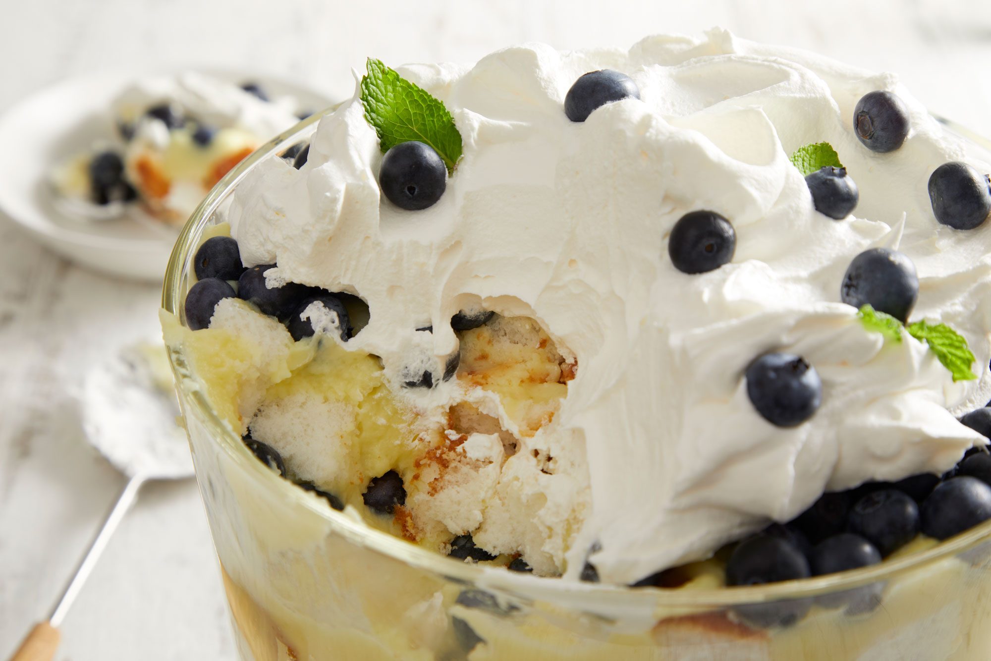 3/4 shot of Blueberry Lemon Trifle