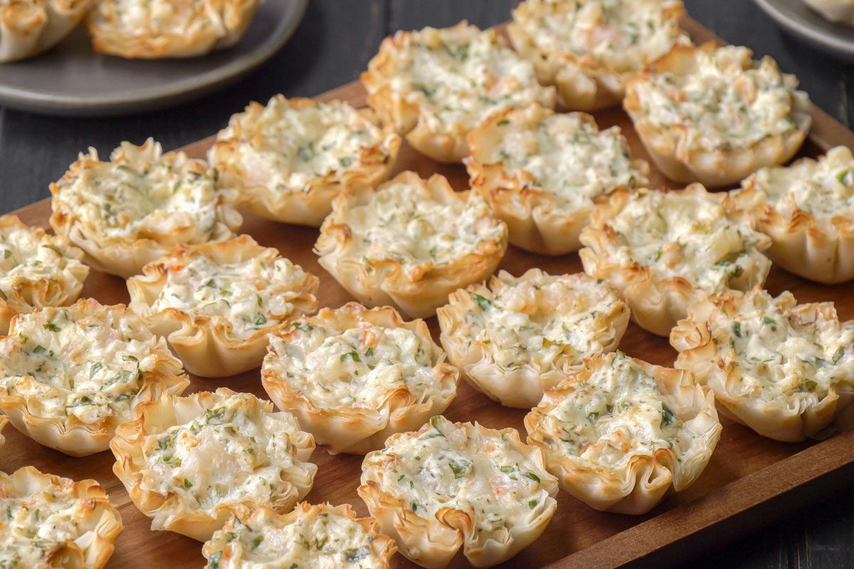 3/4 shot of Shrimp Bites;