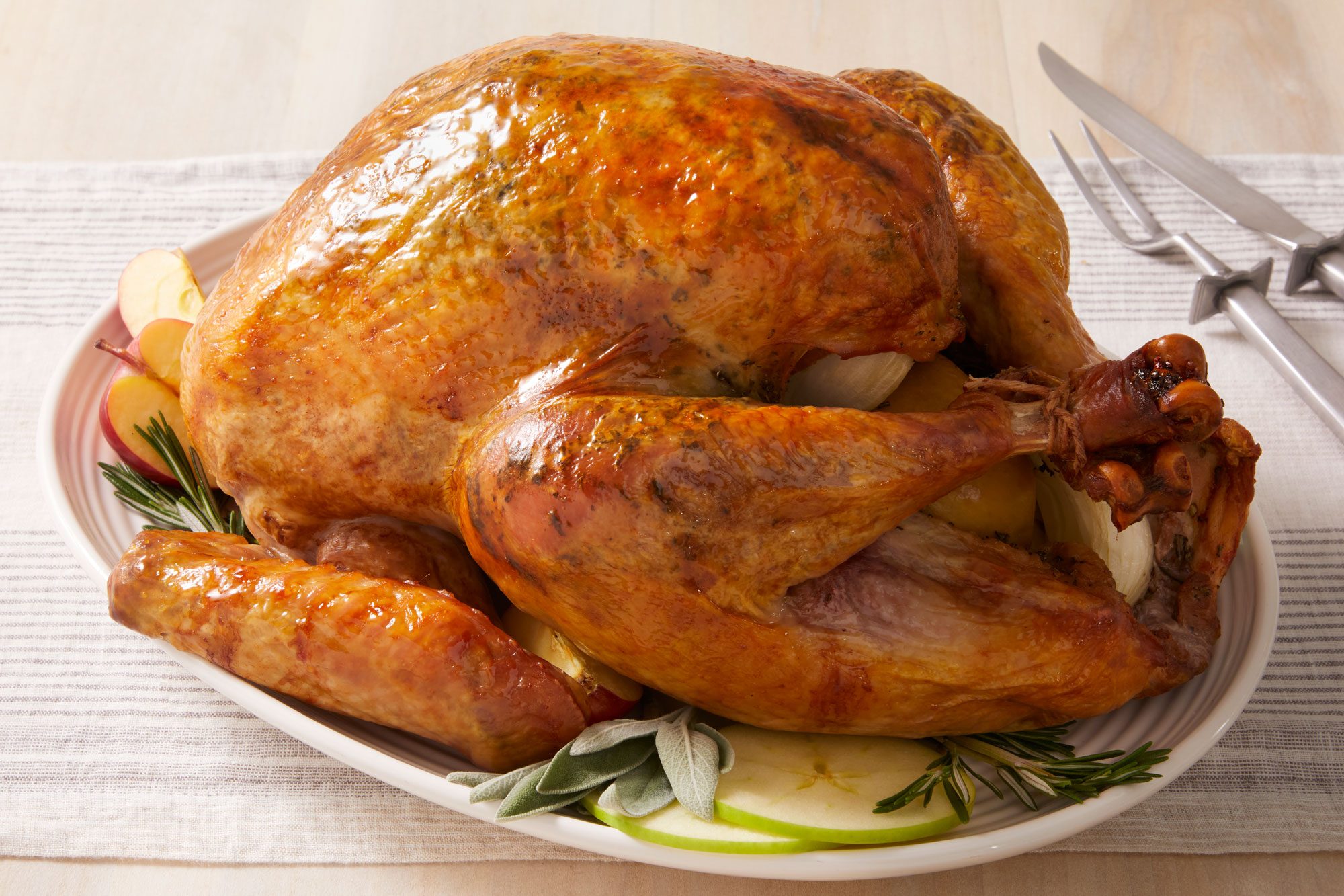 3/4 shot of Apple & Herb Roasted Turkey;