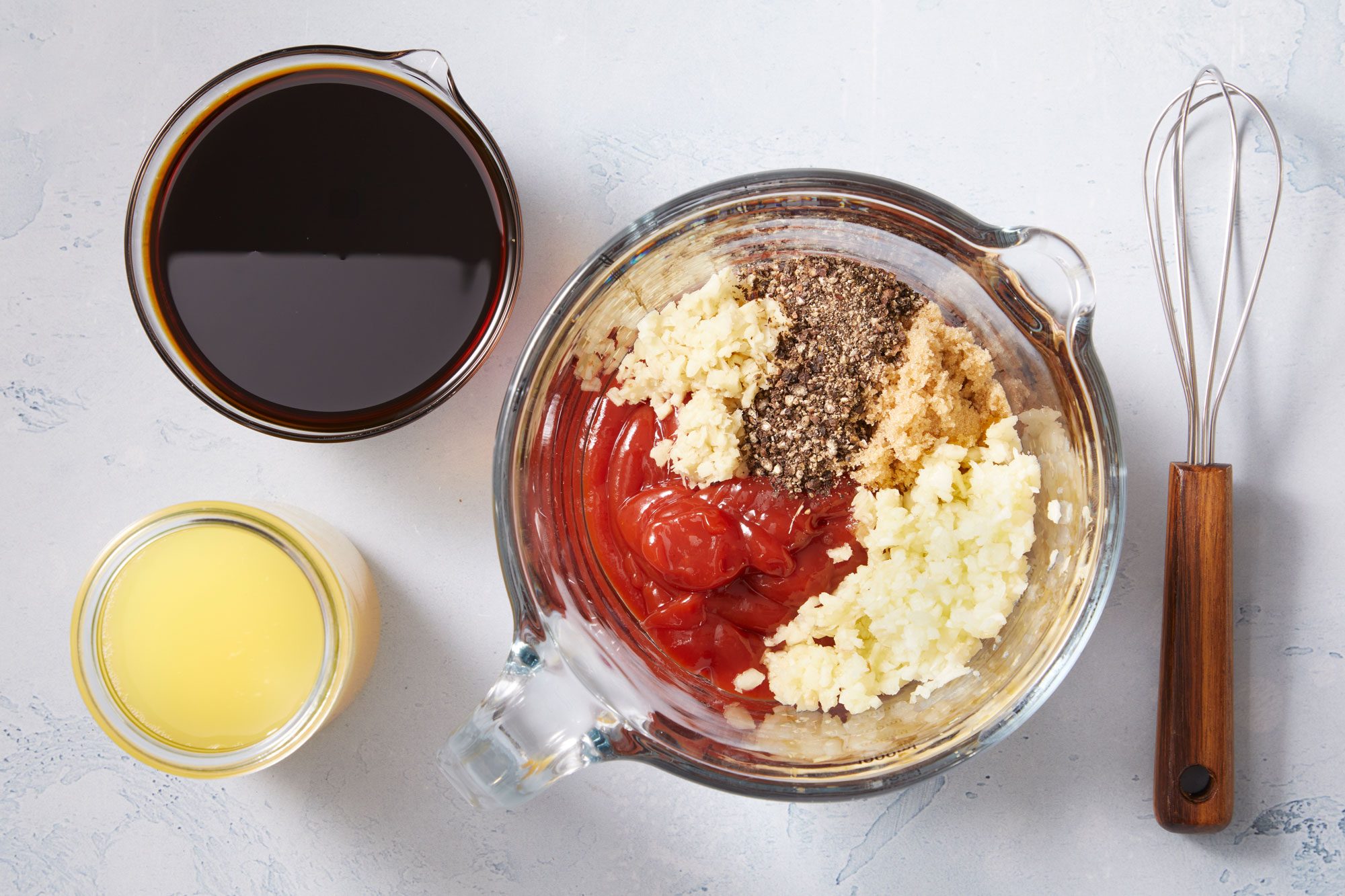 Overhead shot of ingredients