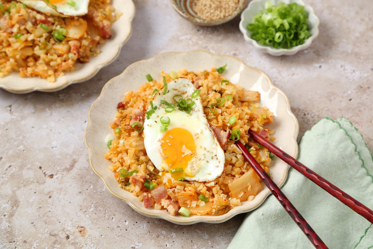 Kimchi Cauliflower Fried Rice