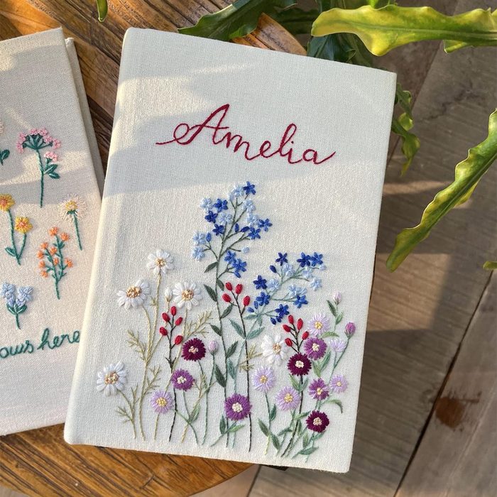 Personalized Hand Embroidered Notebook Via Etsy.com