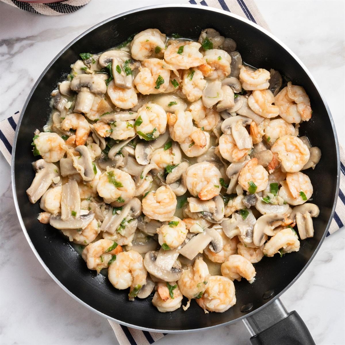 Sauteed Shrimp and Mushrooms