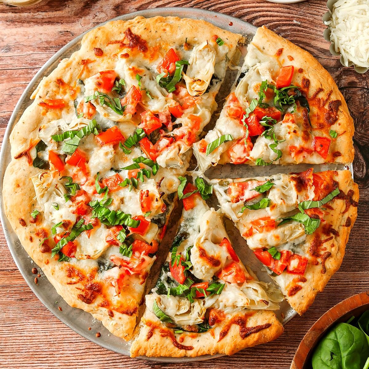 Spinach Artichoke Pizza