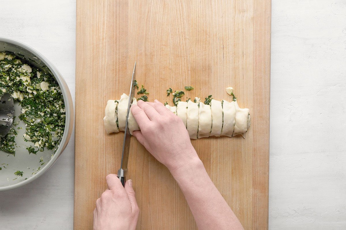 Cut each into twelve 3/4-in. slices.