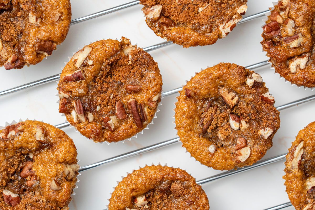 Overhead shot of Butterscotch Muffins