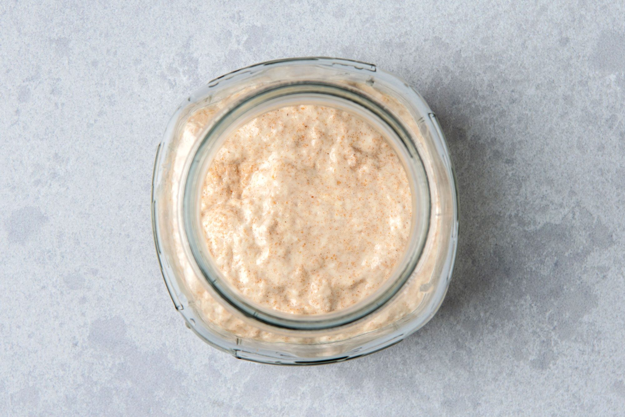 combine flour and water