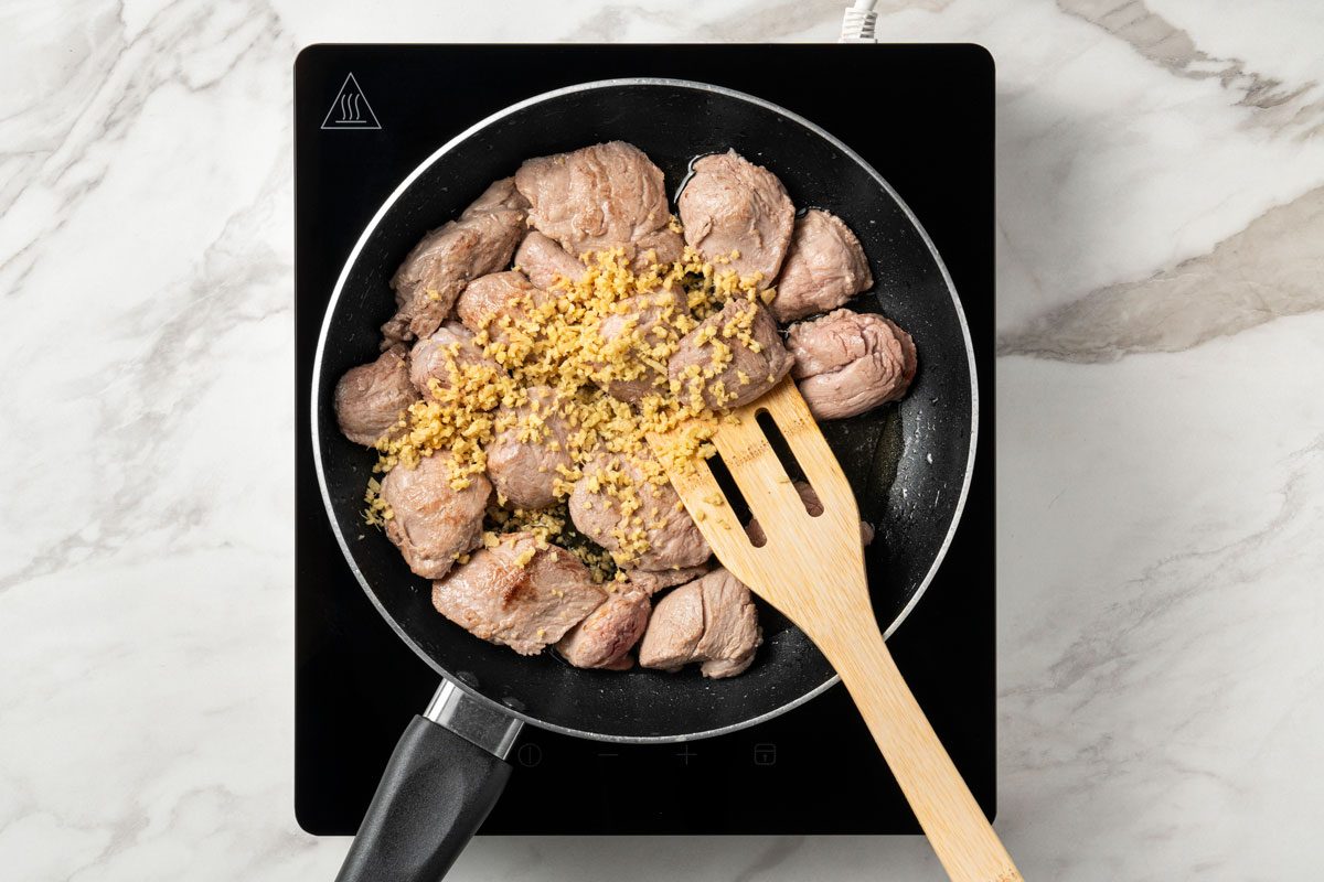 Add ginger and stir-fry