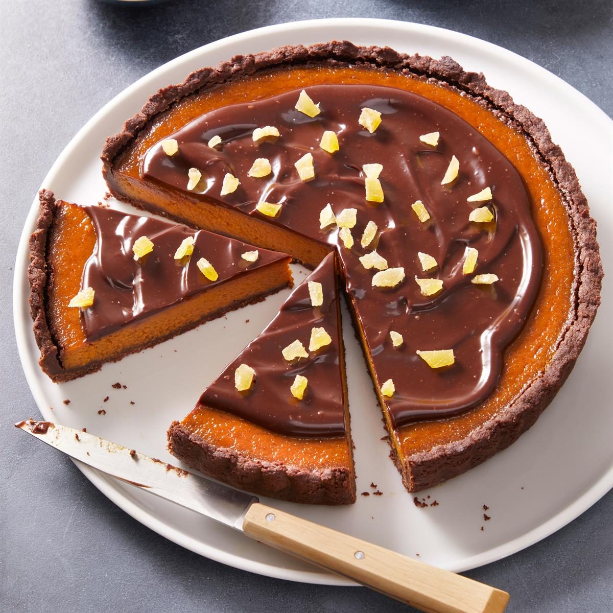 Chocolate Pumpkin Tart