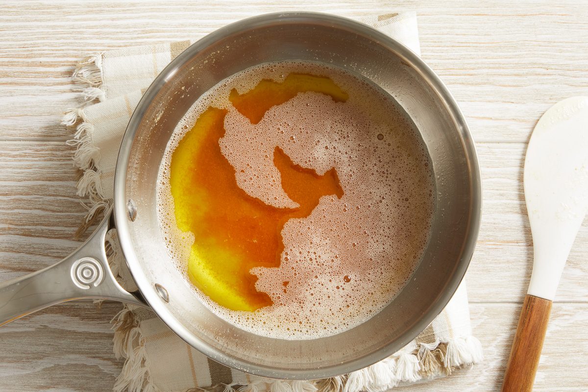 butter being cooked in a saucepan