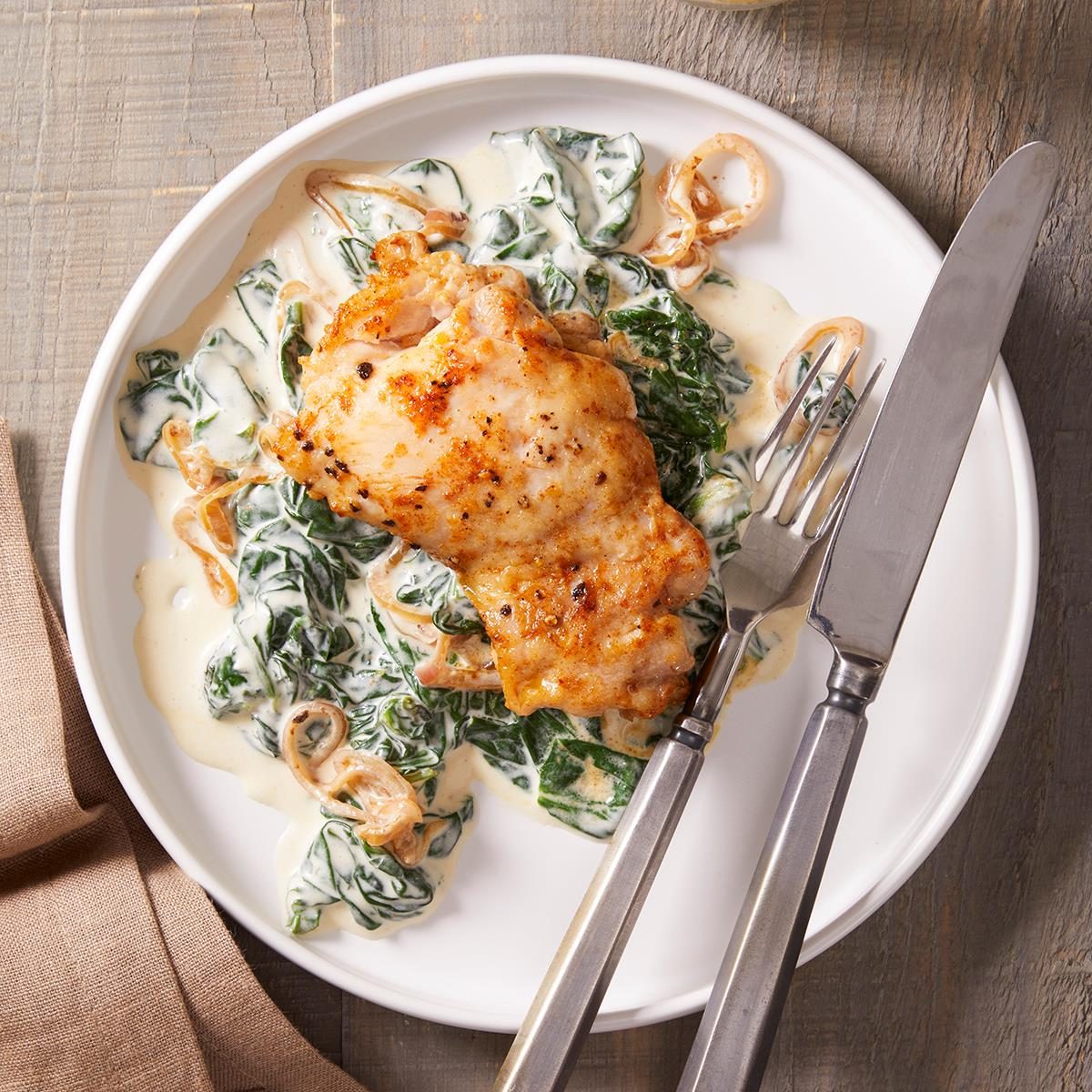 Chicken Thighs and Spinach