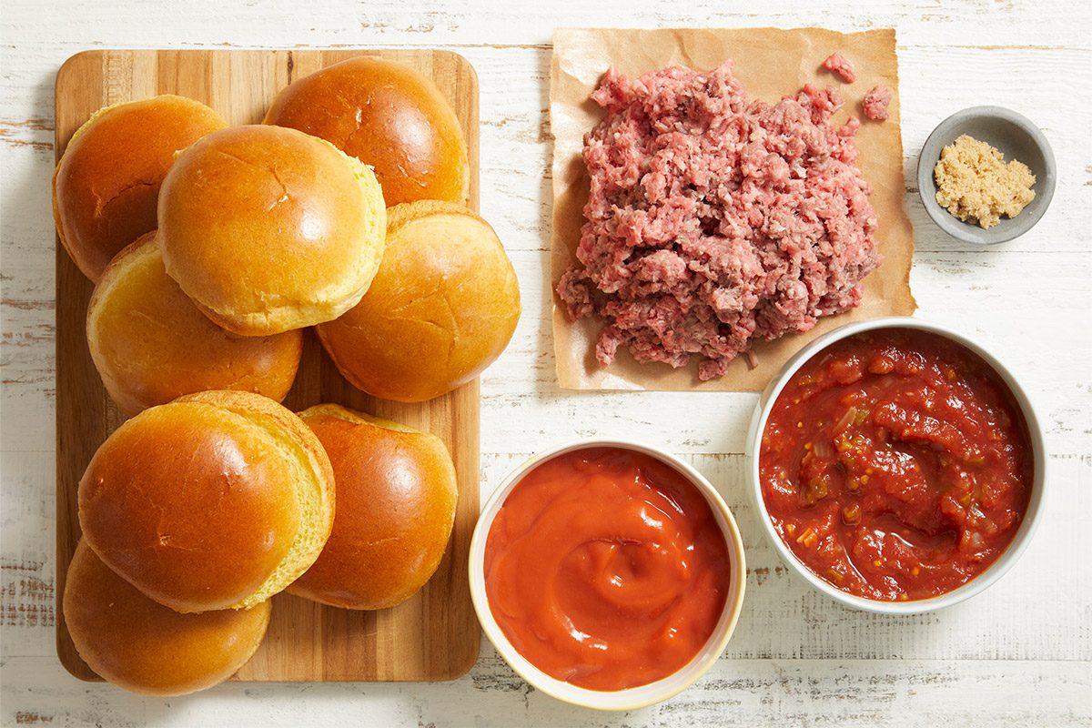 Overhead shot of ingredients