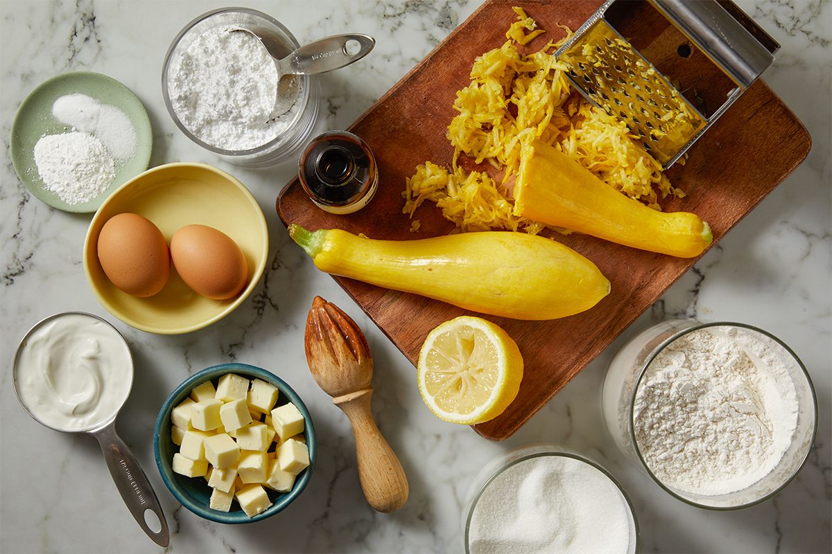 Yellow Squash Cake ingredients 