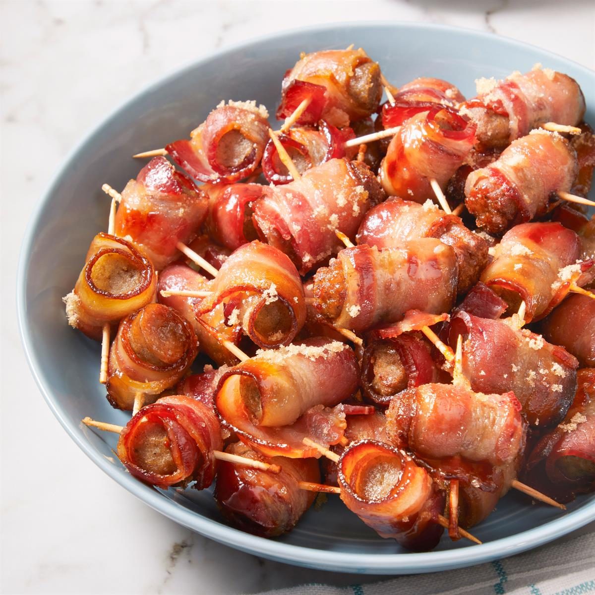 Bacon-Wrapped Sausage Bites