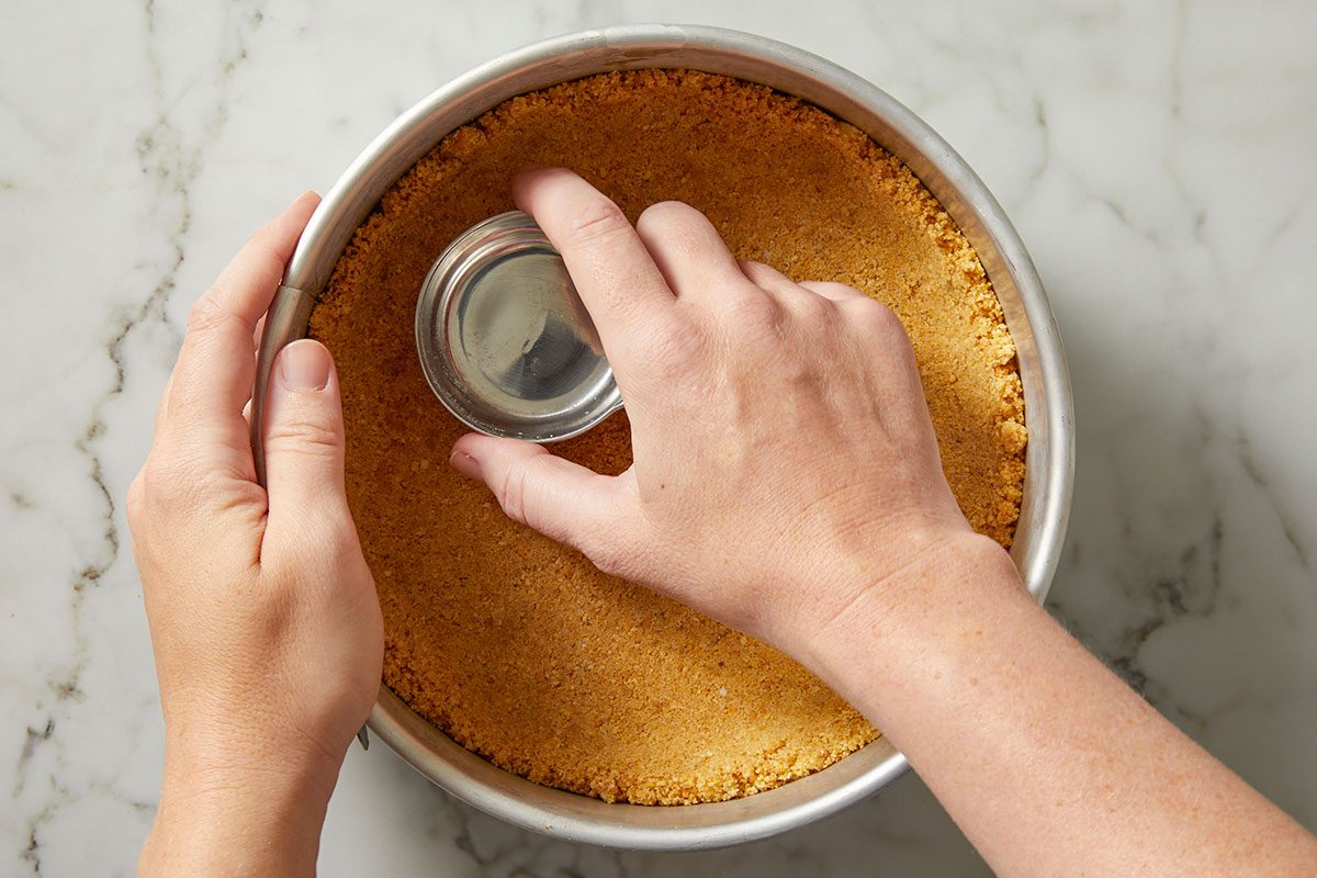 Pat mixture into the bottom of springform pan