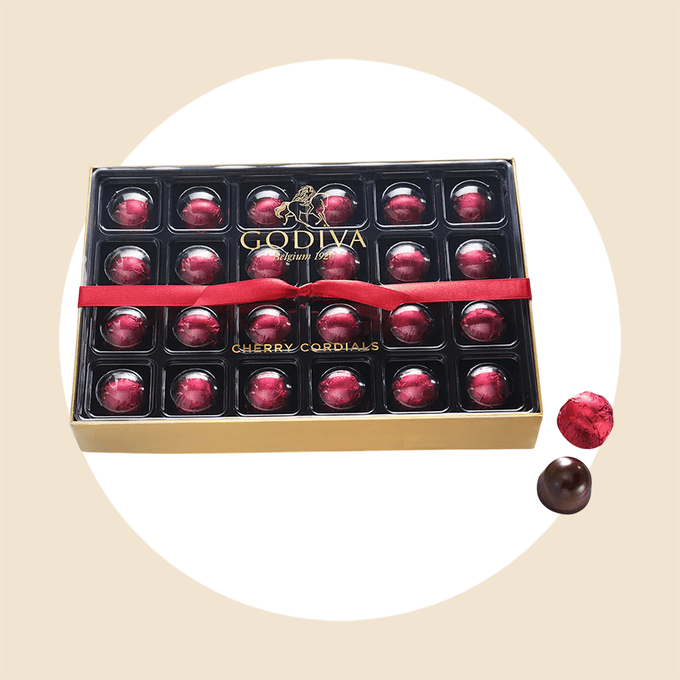 Cherry Cordial Gift Box Via Godiva.com