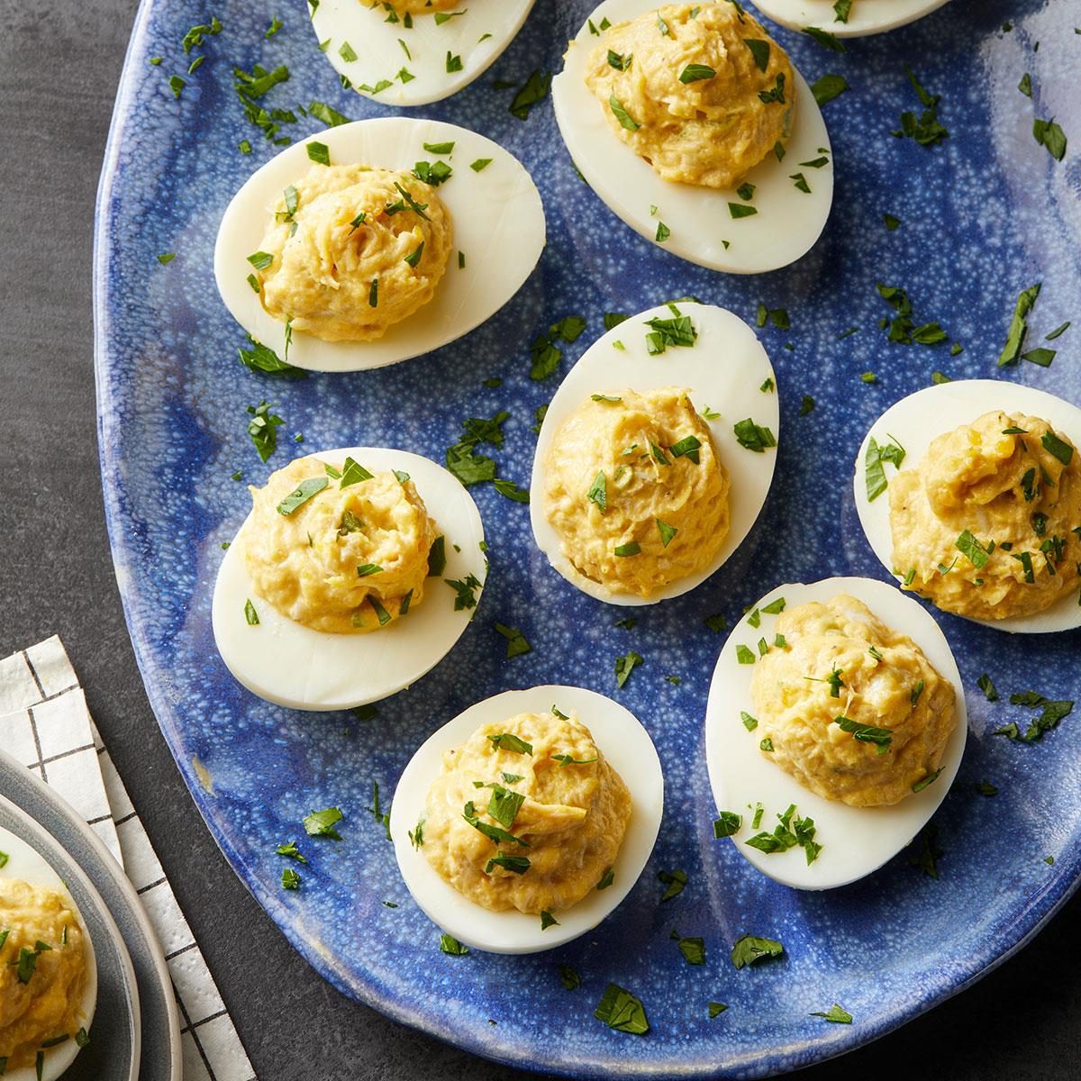 Crab Deviled Eggs