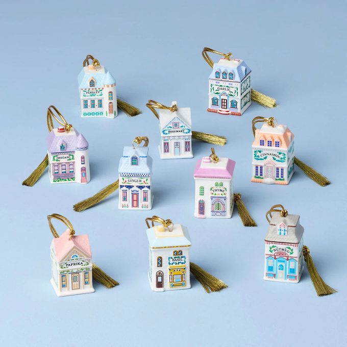 Lenox Spice Village 10 Piece Ornament Set