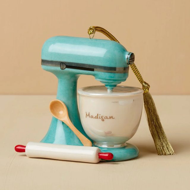 Personalized Kitchen Mixer Ornament Via Lenox.com